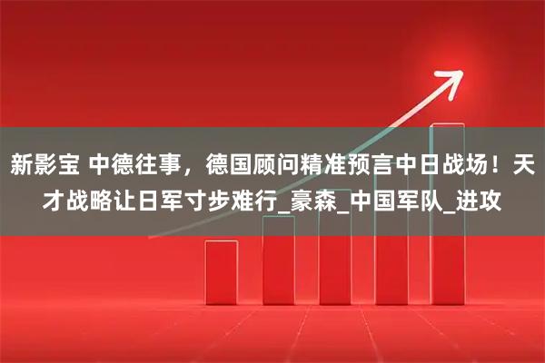 新影宝 中德往事，德国顾问精准预言中日战场！天才战略让日军寸步难行_豪森_中国军队_进攻